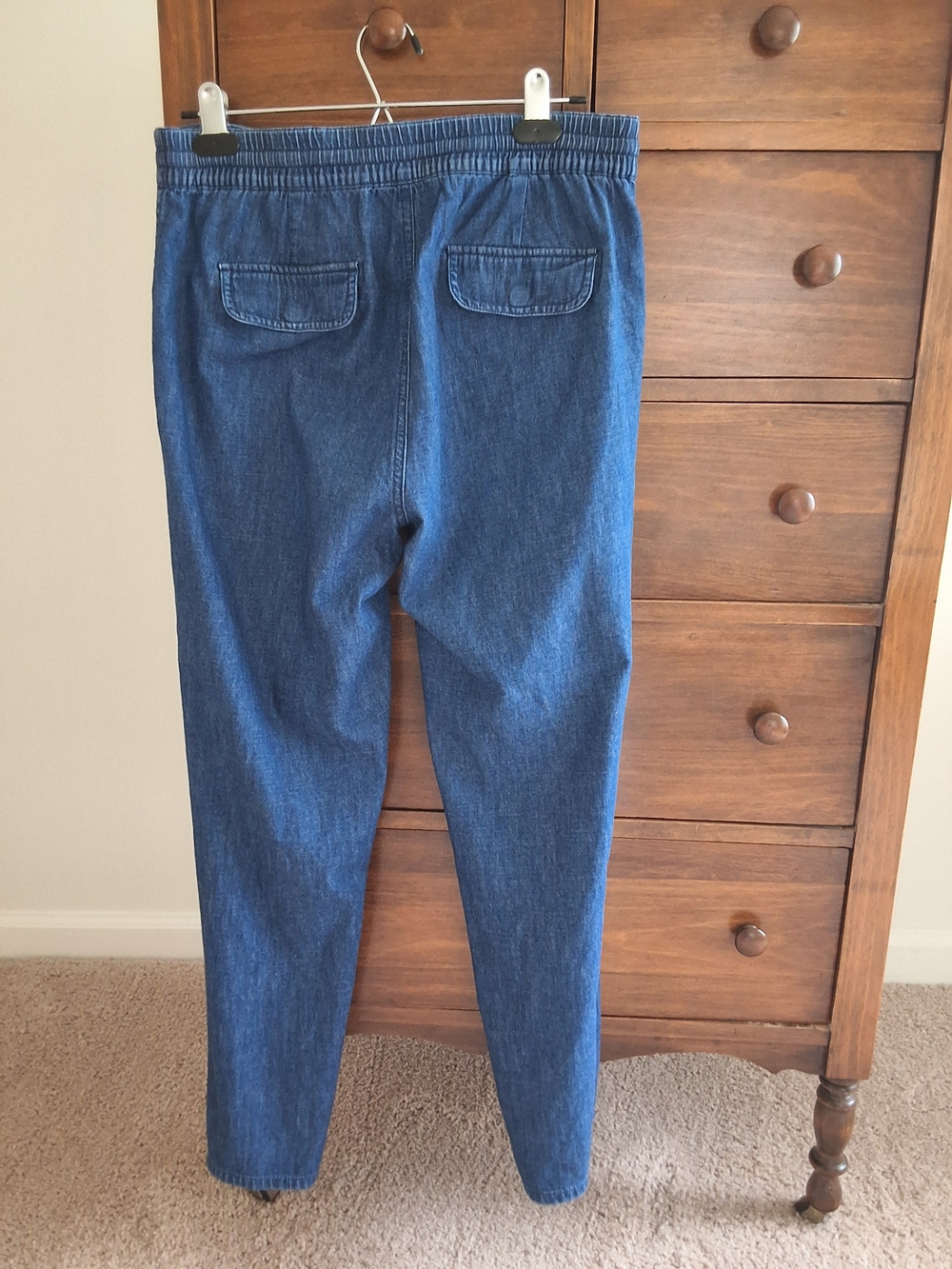 J. Crew Blue Lightweight Denim Drawstring Waist Pants - Picture 2 of 12